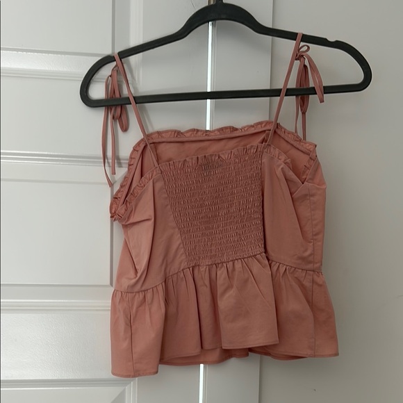 Express Pink Ruffle Strap Top - Picture 2 of 3